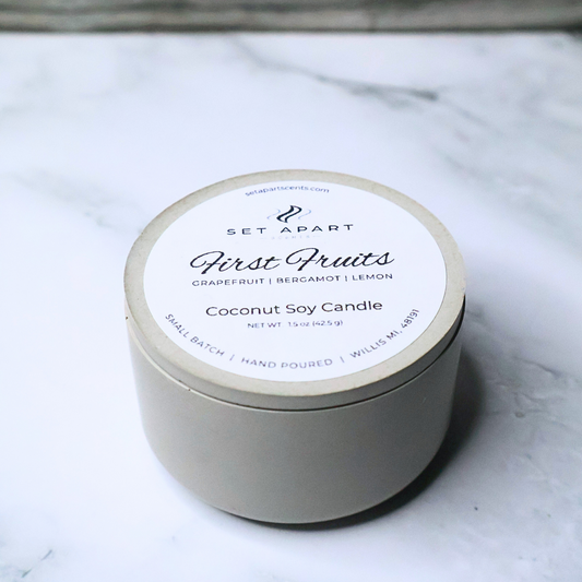 First Fruits Sample Candle